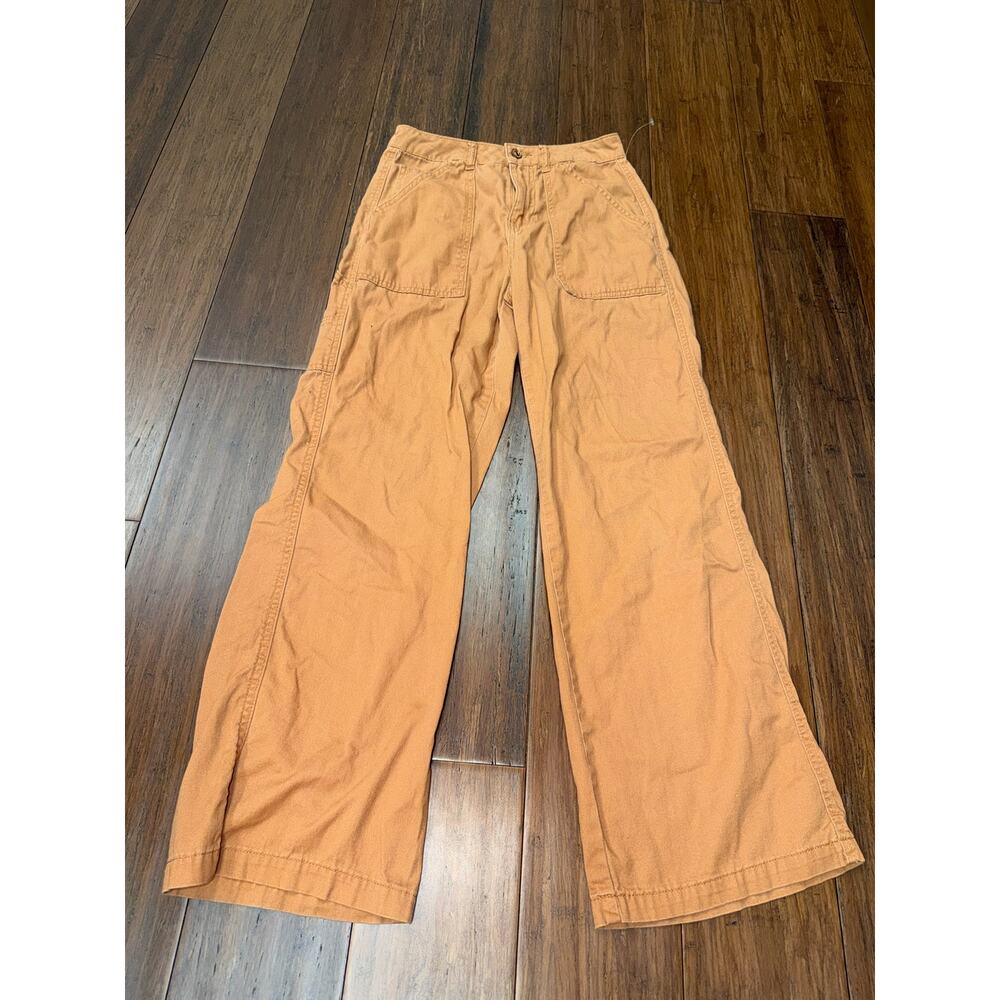 Happily Grey utility pants wide-leg high-rise waist 0